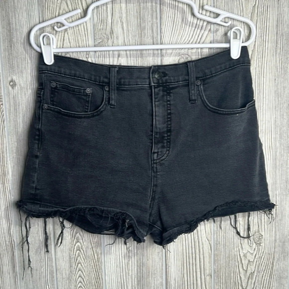 Women’s Madewell High-Rise Denim Shorts in Clint Wash: Drop-Hem Edition size 30 - Picture 1 of 4